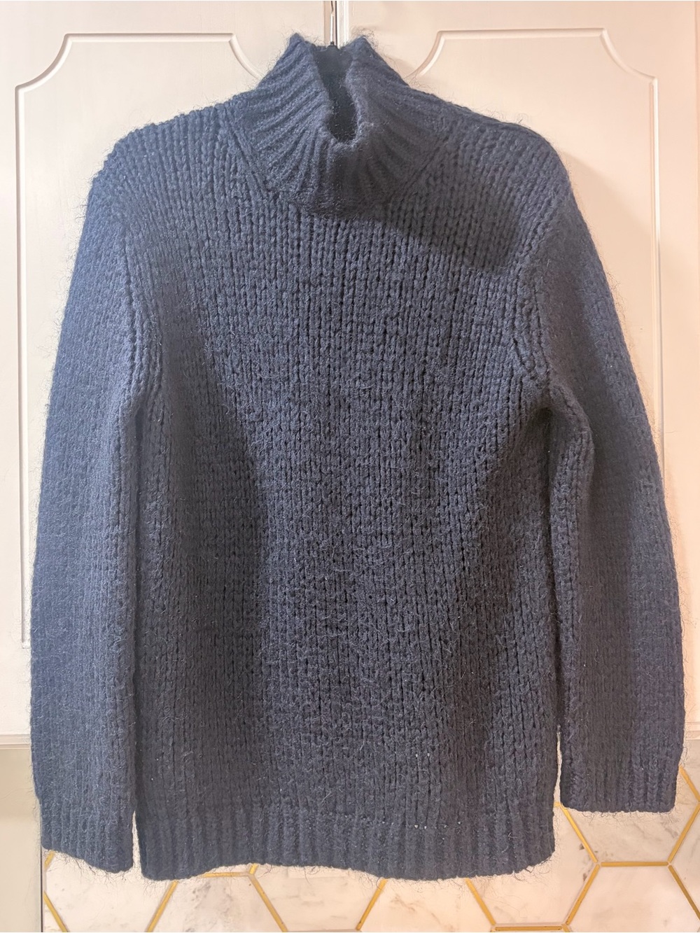Massimo Dutti Dark Navy Turtleneck Sweater